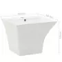 Lavabo a Parete in Ceramica Bianco 500x450x410 mm