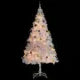 Albero di Natale Artificiale con Palline e LED 210 cm Bianco