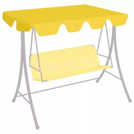 Baldacchino per Dondolo da Giardino Giallo 150/130x70/105 cm