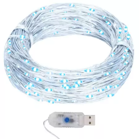 Filo di Micro Lucine a LED 40m 400 LED Bianco Freddo 8 Funzioni