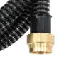 Tubo di Aspirazione con Connettori in Ottone 25 m 25 mm Nero