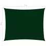 Parasole a Vela Oxford Rettangolare 4x5 m Verde Scuro