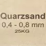 Sabbia per Filtro 25 kg 0,4-0,8 mm
