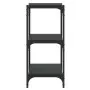 Mobile Porta Libri Nero 100x33x70,5cm Legno Multistrato Acciaio