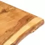 Piano del Tavolo in Legno Massello di Acacia 118x(50-60)x3,8 cm