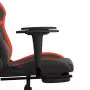 Sedia da Gaming Massaggio Poggiapiedi Nero e Rosso Similpelle