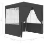 Gazebo Professionale con Pareti 2,5x2,5 m Antracite 90 g/m²