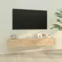 Mobili TV da Parete 2 pz Rovere Sonoma 100x30x30 cm in Legno