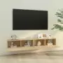 Mobili TV da Parete 2 pz Rovere Sonoma 100x30x30 cm in Legno