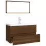 Set Mobili da Bagno Rovere Marrone in Legno Multistrato