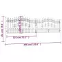 Recinzione Cancello con Punta a Lancia Nera 406x151cm Acciaio