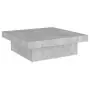 Tavolino da Salotto Grigio Calcestruzzo 90x90x28cm Truciolato