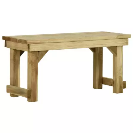 Panchina da Giardino 90 cm in Legno di Pino Impregnato