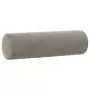 Cuscini Decorativi 2 pz Grigio Chiaro Ø15x50 cm in Velluto