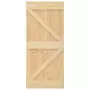 Porta Scorrevole con Set Hardware 80x210 cm in Legno di Pino