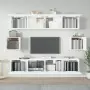 Set di Mobili Porta TV 6 pz Bianco in Legno Multistrato