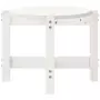 Tavolino da Salotto Bianco 87x48x35cm in Legno Massello di Pino