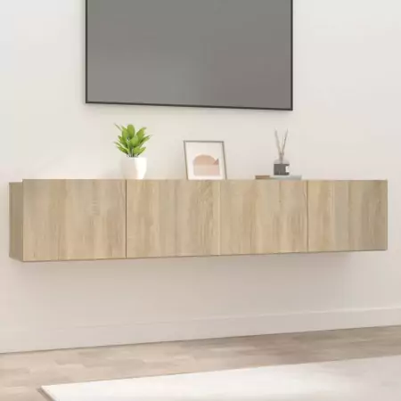 Mobili Porta TV 2 pz Rovere Sonoma 80x30x30cm Legno Multistrato