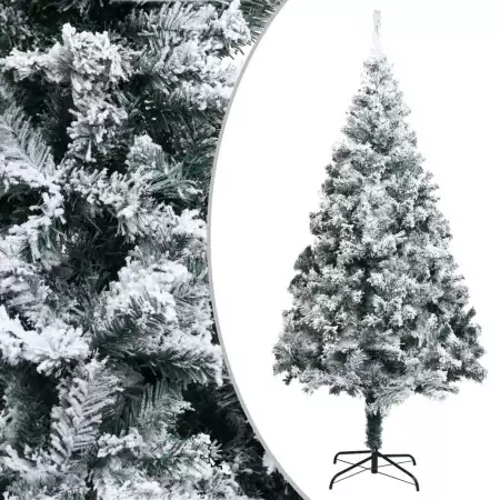 Albero di Natale Artificiale con Neve Verde 240 cm in PVC