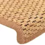 Tappeti Autoadesivi Scale Aspetto Sisal 15pz 65x25 cm Arancione