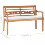 Panchina Batavia con Cuscini 120 cm in Teak