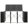 Copribidone Triplo Nero 207x80x117 cm in Polyrattan