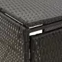 Copribidone Triplo Nero 207x80x117 cm in Polyrattan