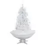 Albero di Natale con Neve e Base a Ombrellone Bianco 170 cm