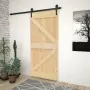 Porta Scorrevole con Set Hardware 80x210 cm in Legno di Pino