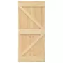 Porta Scorrevole con Set Hardware 80x210 cm in Legno di Pino