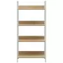 Libreria a 4 Ripiani Rovere 60x27,6x124,5 cm in Truciolato