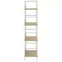 Libreria a 4 Ripiani Rovere 60x27,6x124,5 cm in Truciolato