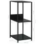 Libreria Dritta Piccola Nera 33,5x39,6x79,7 cm in Truciolato