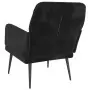 Poltrona Nera 62x79x79 cm Velluto