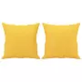 Cuscini Decorativi 2 pz Giallo Chiaro 40x40 cm in Tessuto