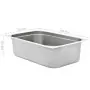 Contenitori Gastronorm 2 pz GN 1/1 150 mm in Acciaio Inox