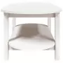 Tavolino da Salotto Bianco 110x55x45 cm Legno Massello di Pino