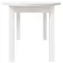 Tavolino da Salotto Bianco 110x55x45 cm Legno Massello di Pino