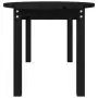 Tavolino da Salotto Nero 110x55x45 cm Legno Massello di Pino