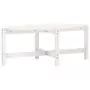 Tavolino da Salotto Bianco 118x63x45 cm Legno Massello di Pino