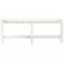 Tavolino da Salotto Bianco 118x63x45 cm Legno Massello di Pino