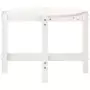 Tavolino da Salotto Bianco 118x63x45 cm Legno Massello di Pino