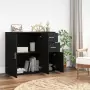 Credenza Nera 91x29,5x75 cm in Legno Multistrato