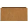 Fioriera Grigia 62x30x29 cm Acciaio Corten