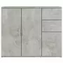 Credenza Grigio Cemento 91x29,5x75 cm in Legno Multistrato