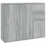 Credenza Grigio Sonoma 91x29,5x75 cm in Legno Multistrato