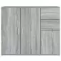 Credenza Grigio Sonoma 91x29,5x75 cm in Legno Multistrato