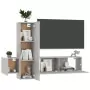 Set Porta TV 3 pz Grigio Cemento in Truciolato