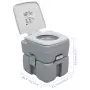 WC Portatile per Campeggio Grigio 20+10 L