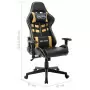 Sedia da Gaming Nera e Oro in Similpelle